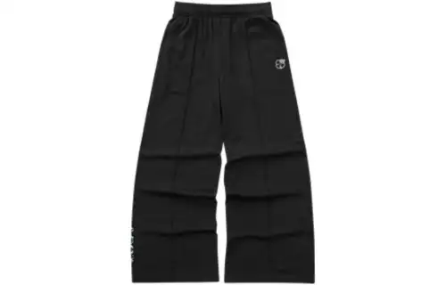 Skechers Knitted Sweatpants Women's Carbon Black/0018 Moderate Wide Leg Pants