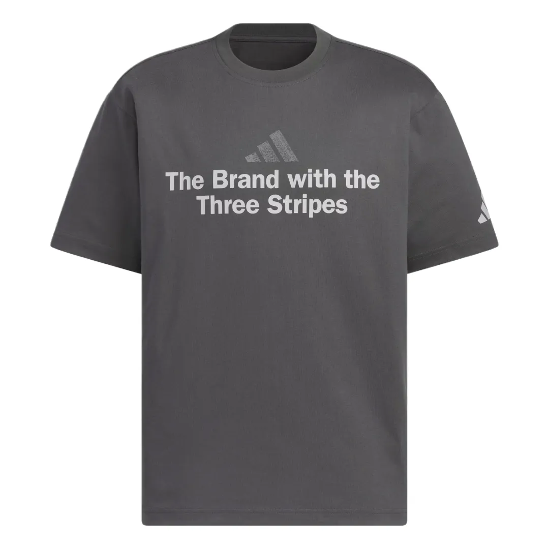 Adidas GFX T Shirt Men's Solid Gray