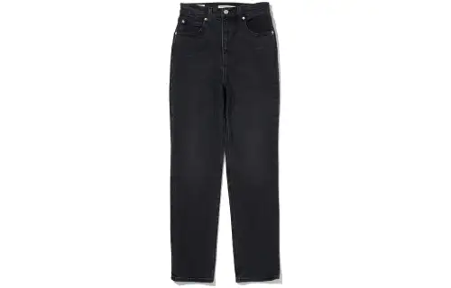 Levis Jeans Women's Black Moderate Straight Fit Pants