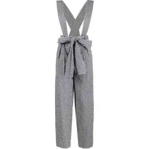 KENZO Gingham Tie Waist Trousers