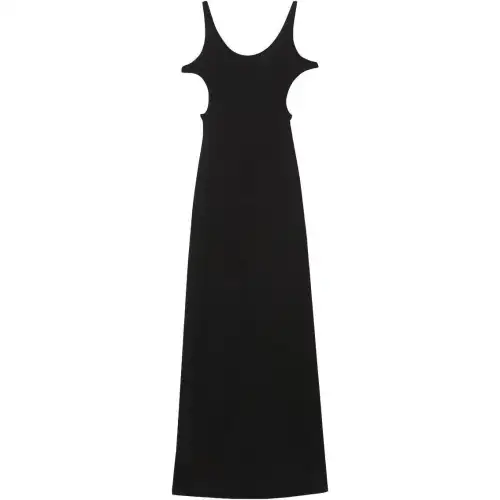GUCCI Cut Out Detail Ribbed Maxi Dress