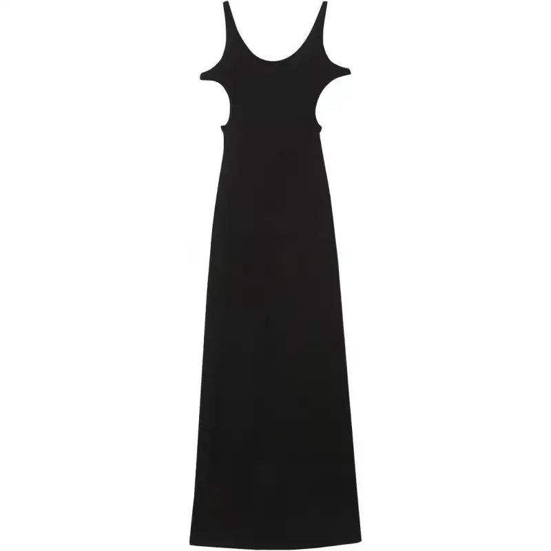 GUCCI Cut Out Detail Ribbed Maxi Dress