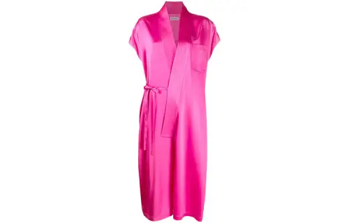 Balenciaga Short Sleeved Dress Regular Fit Women's Fuchsia