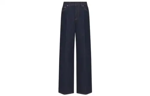 DIOR Jeans Women's Dark Blue Moderate Flared Pants