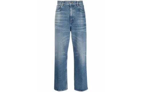 Golden Goose Jeans Women's Blue Moderate Straight Fit Pants