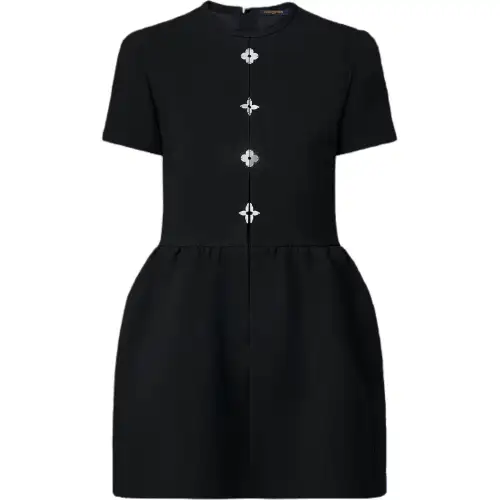 Lv Monogram Flower Accent Dress