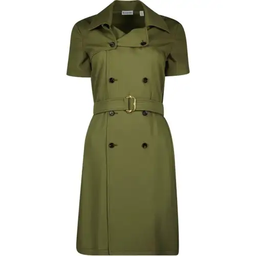 Burberry Double Breasted Belted Dress