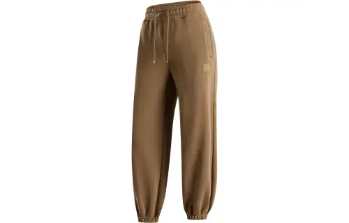 Jordan FLIGHT Solid Color Lace Up Elastic Cuff Casual Fleece Lined Thermal Loose Fit Knitted Sweatpants Women's