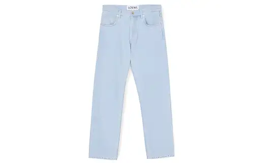 LOEWE Jeans Women's Light Blue Moderate Straight Fit Pants