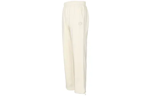 ANTA Life Collection Knitted Sweatpants Women's Duck Down White Thickened Straight Fit Pants