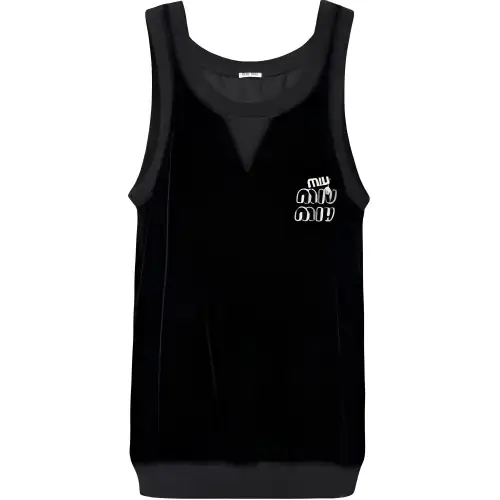 MIU MIU SS22 Sleeveless Dress Women's Black