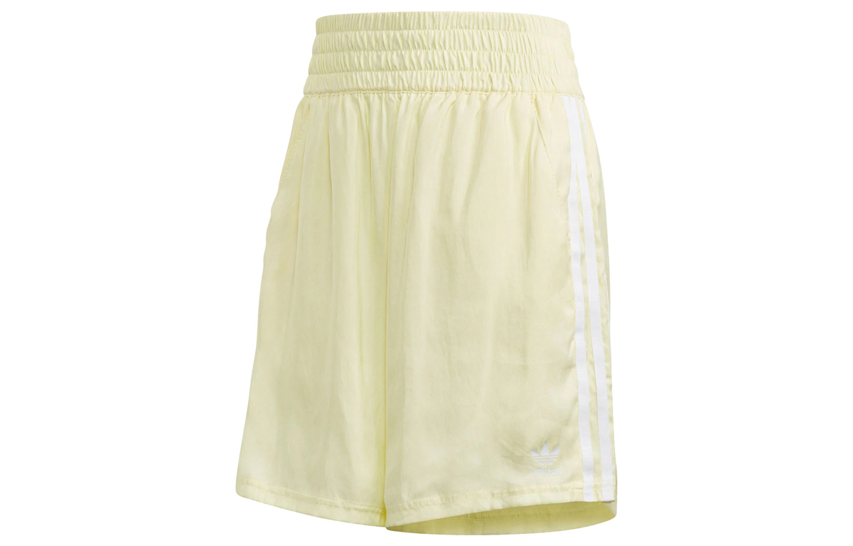 Женские штаны adidas originals Satin Shorts (желтые) — фото 1