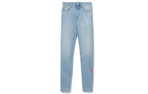 OFF WHITE SS21 Jeans Women's Light Blue Moderate Slim Fit Pants