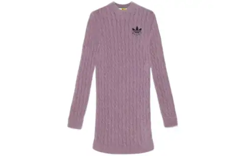 GUCCI x Adidas Originals FW22 Long Sleeved Dress Women's Purple