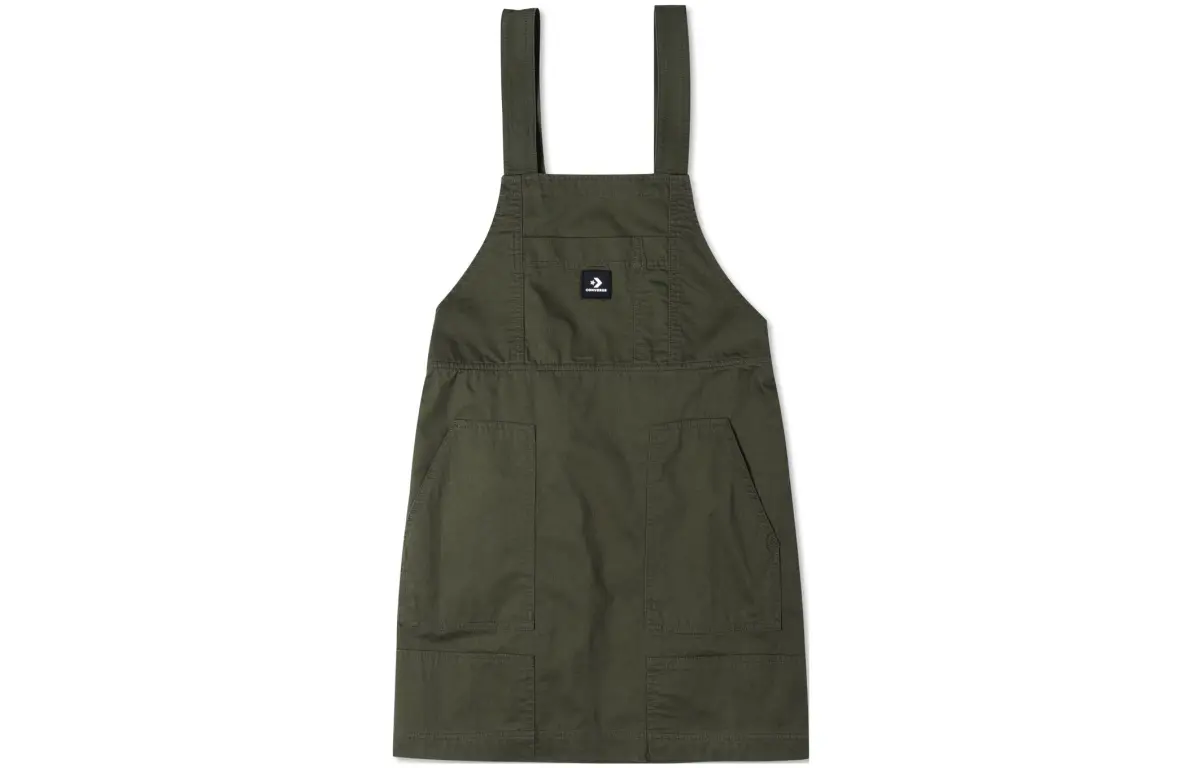 Converse APRON WOVEN Sleeveless Dress Women's Army Green