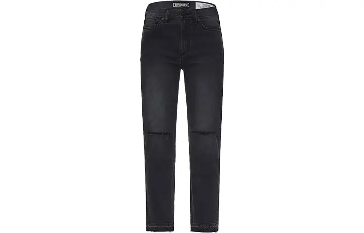 EVISU Jeans Women's Black Moderate Straight Fit Pants