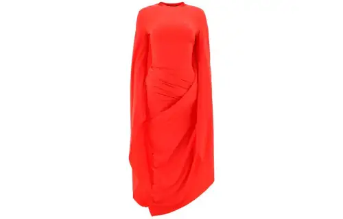 Balenciaga FW22 Long Sleeved Dress Regular Fit Women's Red