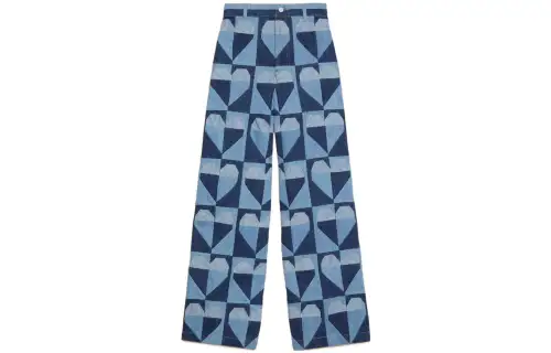 GUCCI Jeans Women's Blue Moderate Straight Fit Pants