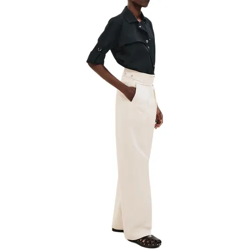 HERMES Casual Pants Women's Natural White