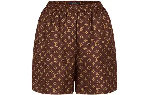 LOUIS VUITTON New Quarterly Products Of LV Casual Shorts Women's Brown Moderate