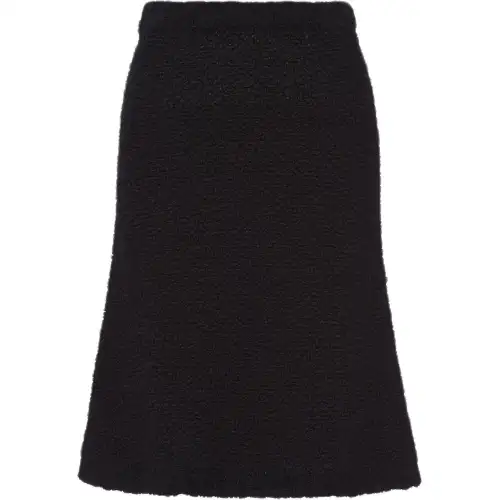 PRADA Bouclé Mohair Knit Skirt