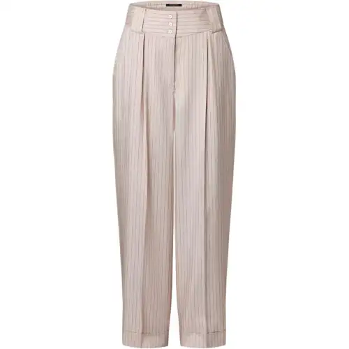 LOUIS VUITTON Tailored Pinstripe Silk Pants