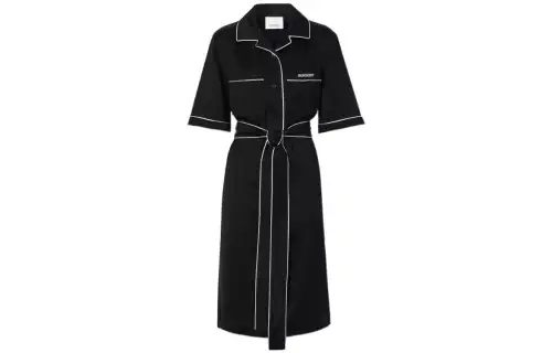 Burberry SS23 The Year Of The Rabbit Long Sleeved Dress Women's Black