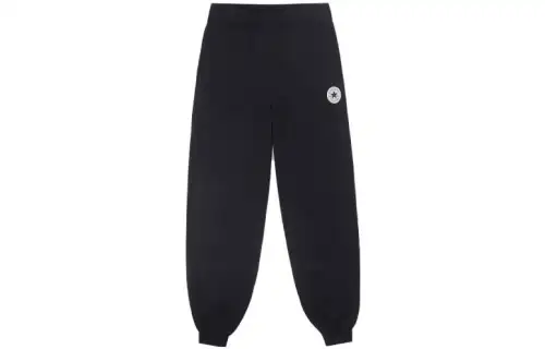 Converse Knitted Sweatpants Women's Black Moderate Cuffed Pants