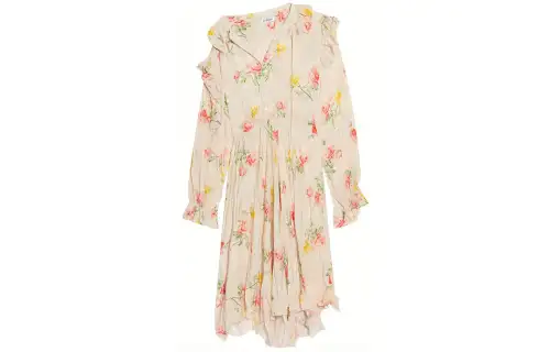 Balenciaga Vintage Flower Off Shoulder Dress