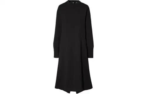 UNIQLO X JIL SANDER Long Sleeved Dresses Women's Black Crew Neck