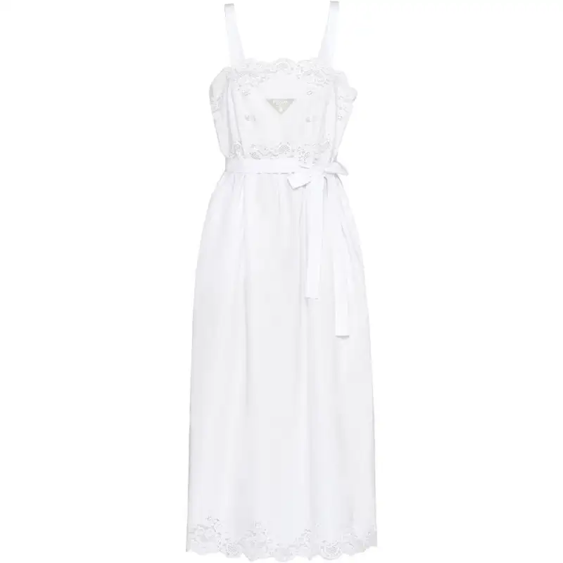 PRADA Slip Dresses Women's White Moderate Mid Length