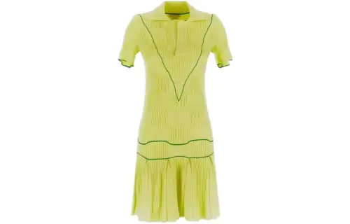 Bottega Veneta Short Sleeved Dress Women's Yellow
