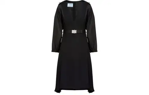PRADA FW2 Long Sleeved Dress Women's Black