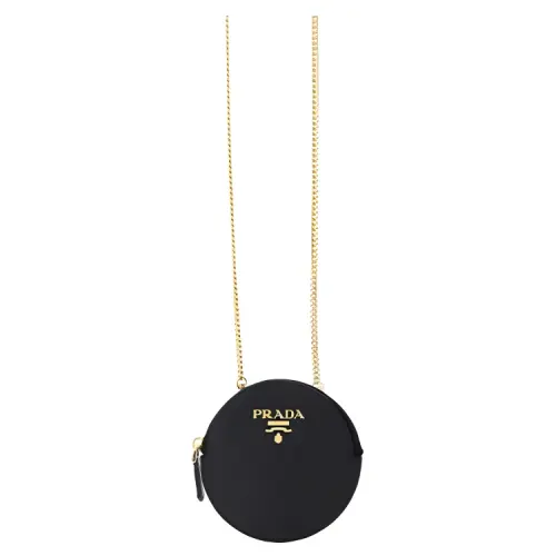 PRADA Leather Crossbody Bag Small Women's Black