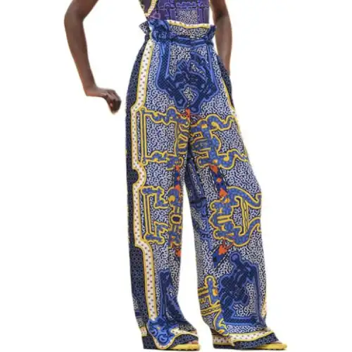 HERMES SS24 Casual Pants Women's Blue