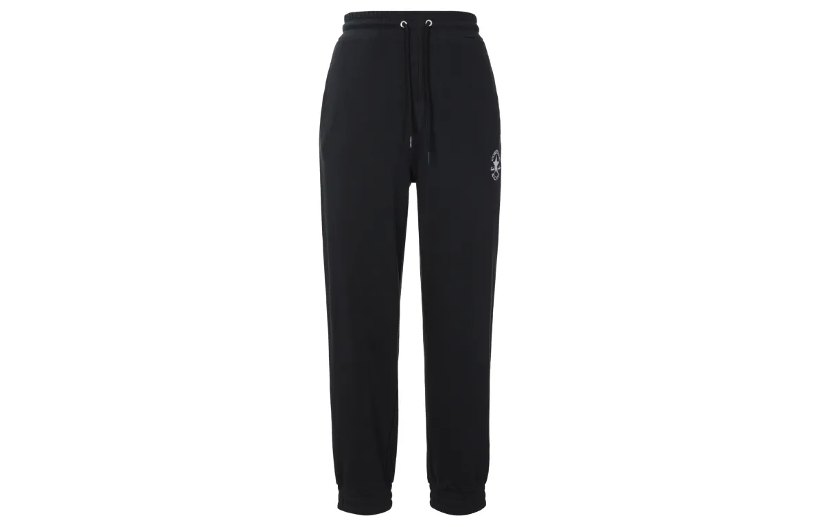 Converse Knitted Sweatpants Women's Black Moderate Cuffed Pants