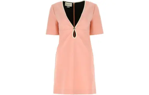 GUCCI Short Sleeved Dress Women's Pink