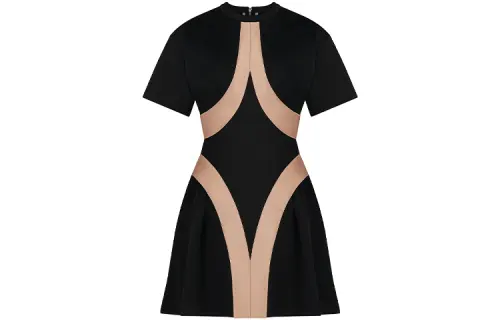 LOUIS VUITTON New Quarterly Products Of LV Short Sleeved Dresses Women's Black Crew Neck Moderate