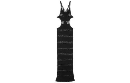 SAINT LAURENT Cut Out Crochet Dress
