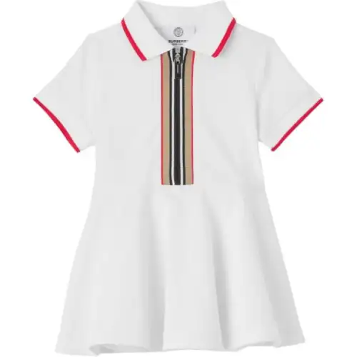 Burberry Short Sleeved Dress Women's White