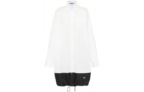 PRADA Long Sleeved Dress Women's White