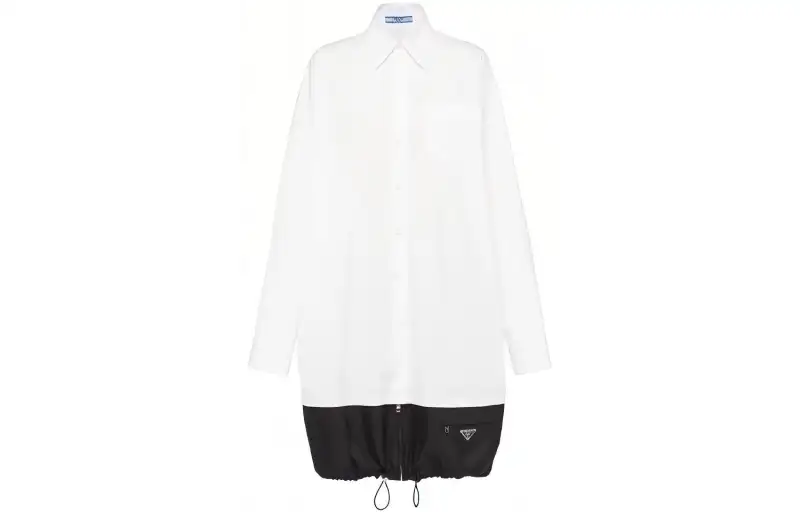 PRADA Long Sleeved Dress Women's White