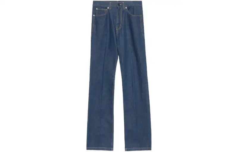 high-waist straight jeans