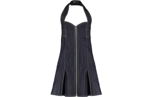Bottega Veneta Sleeveless Dress Women's Navy Blue