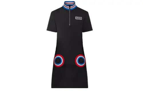 LOUIS VUITTON Short Sleeved Dress Women's Black