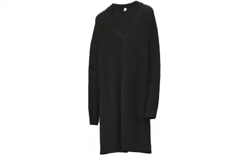 HERMES Long Sleeved Dresses Women's Black V Neck Moderate