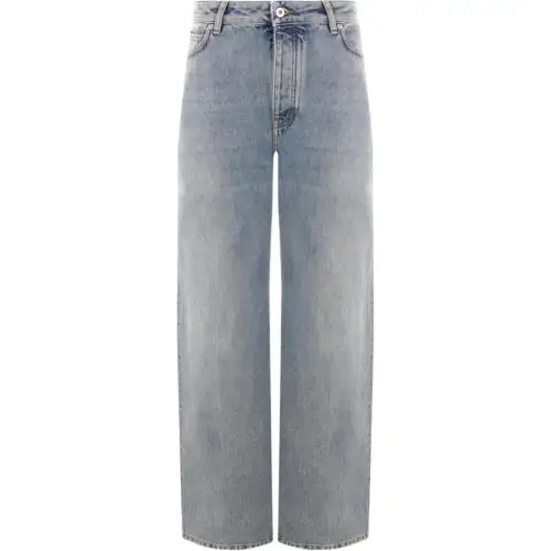 LOEWE Logo Patch Wide Leg Jeans
