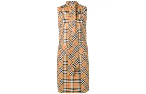 Burberry Sleeveless Dress Women's Brown