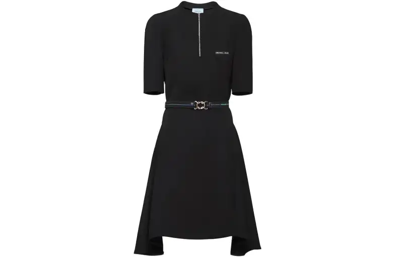 PRADA SS21 Short Sleeved Dress Women's Black