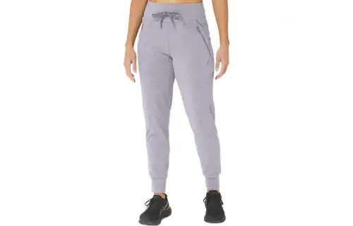 ASICS Knitted Sweatpants Women's Purple Moderate Cuffed Pants